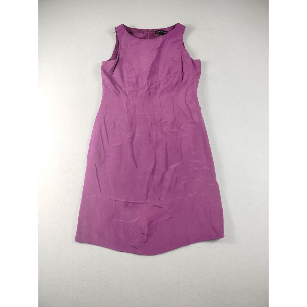 Valerie Sheath Dress Womens 6 Purple Pure Silk Career Professional Office Casual